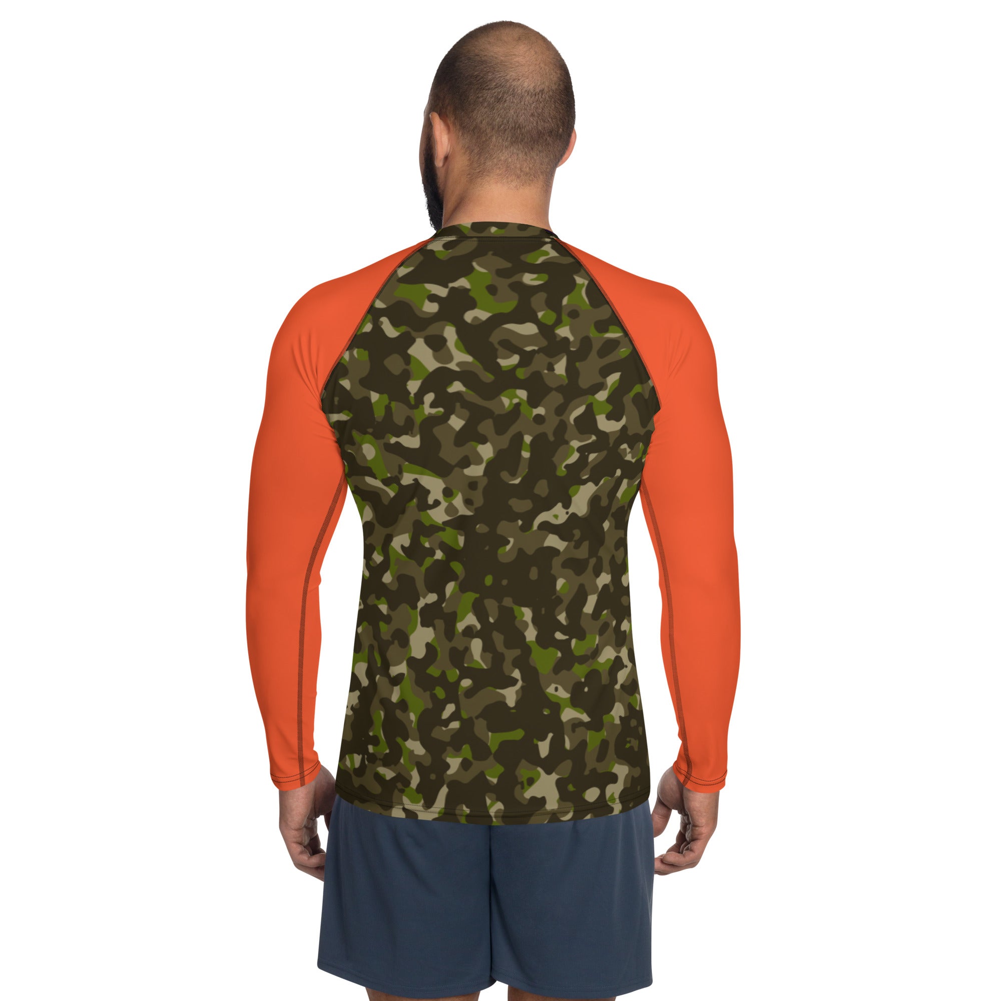 Outer Limit Supply Men's Camo - Orange Logo Rash Guard