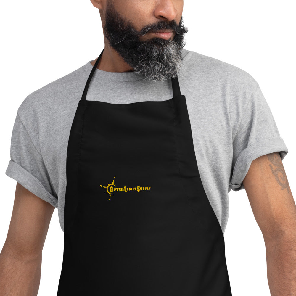 Outer Limit Supply Classic Gold Embroidered Black Apron