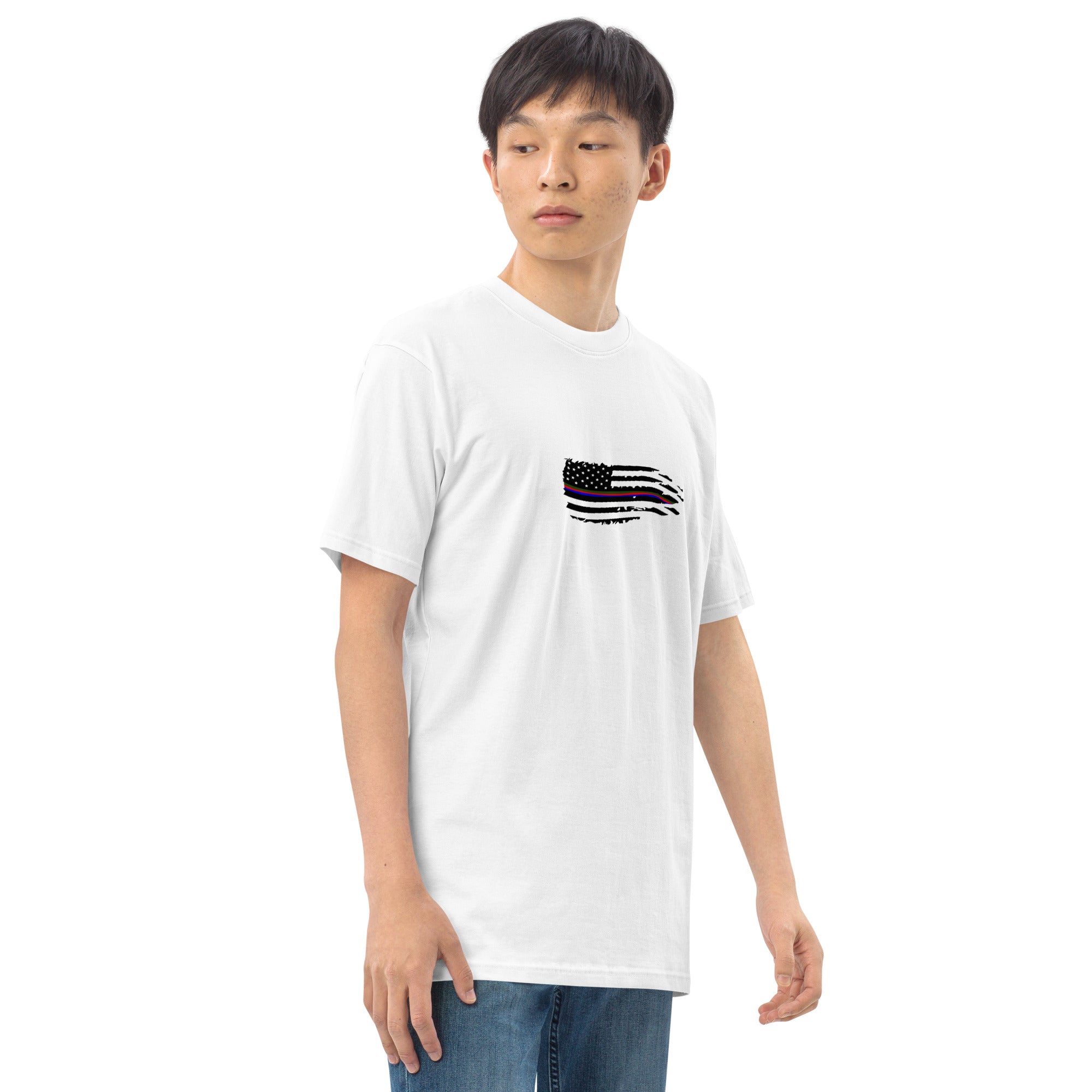 Battered American Flag Premium Heavyweight Tee